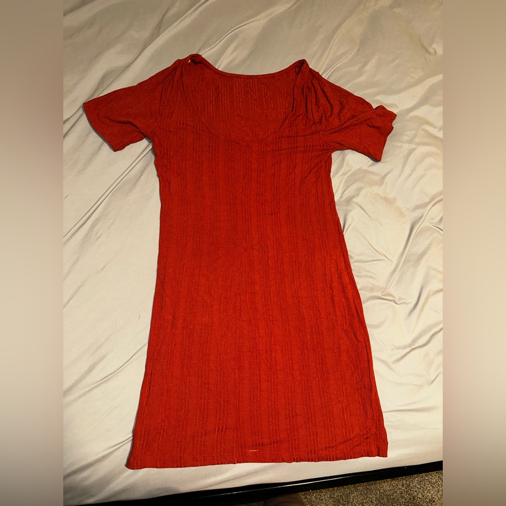 Old Navy Red and Blue Midi Dress